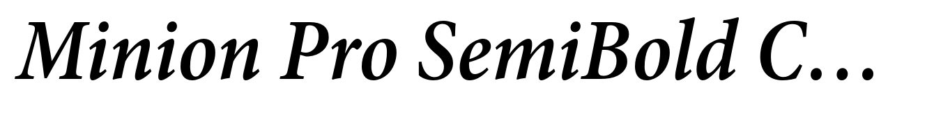 Minion Pro SemiBold Condensed Italic